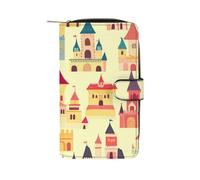 Magic Kingdom Castles Long Wallet PU Leather Change Purse Zip Pouch Credit Card Holder for Women Men
