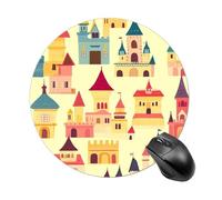 Magic Kingdom Castles Mouse Pad Round Mouse Mat Waterproof Mousepad with Non-Slip Rubber Base