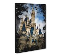 Magic Kingdom Florida Orlando Usa Modern Cb Canvas Print | Gallery Wrapped 30mm Frame Wall Art | 20x14 inches | Ready to Hang | Modern Picture | Living Room Bedroom Lounge Office