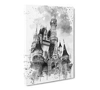 Magic Kingdom Florida Orlando Usa V4 Canvas Print | Gallery Wrapped 30mm Frame Wall Art | 24x16 inches | Ready to Hang | Modern Picture | Living Room Bedroom Lounge Office
