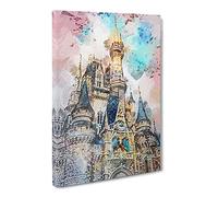 Magic Kingdom In Orlando Florida Canvas Print | Gallery Wrapped 30mm Frame Wall Art | 24x16 inches | Ready to Hang | Abstract Picture | Living Room Bedroom Lounge Office