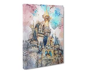 Magic Kingdom In Orlando Florida Canvas Print | Gallery Wrapped 30mm Frame Wall Art | 24x16 inches | Ready to Hang | Abstract Picture | Living Room Bedroom Lounge Office