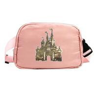 Magic Kingdom Sequin Belt Bag for Women Waterproof Waist Fanny Pack for Teen Girls Crossbody Bags for Traveling Jogging, pinkA, Casual