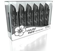 Magic Kiss - Set of 6 Color Changing Lipstick with Aloe Vera Made in USA USA (Black)