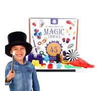 Magic kit for kid - 13 Magic Tricks Set | Beginner Magician Pretend Play | An Educational and Fun Gift Box with Props and Accessories to Enhance Self-Confidence at Parties & Stage Shows