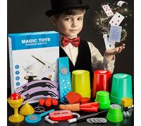 Magic Kit for Kids - 74 Magic Tricks Performance with Manual and Videos, Magic Gift Set for 6+ Years Old Beginner Magicians, Perfect for Halloween Christmas Birthday Parties & Family Fun