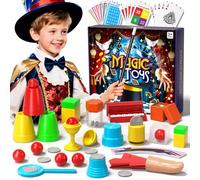 Magic Kit for Kids, 98 Magic Tricks Performance with Manual and Videos, Magic Gift Set for 6+ Years Old Beginner Magicians, Halloween Christmas Birthday Party Family Game Fun