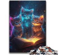 Magic Kitten Jigsaws 1000 Pieces for Adults,for Educational Game Challenge Toy for Is Ideal As A Gift for The Whole Family (38x52cm)