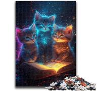Magic Kitten Puzzles for Teenagers Teens 1000pc Puzzle,Family Game Stress Reliever Difficult Challenge Great Gifts And Toys (38x26cm)