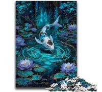 Magic Koi Jigsaw Puzzles for Teenagers,Challenging Game And Family Play with Fully Interlocking Randomly Shaped Pieces (50x75cm)