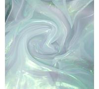 Magic Laser Holographic Fabric, 59in Iridescent Sequin Gradient Organza Lace for Wedding Photography Background Dress Party DIY Supplies, White