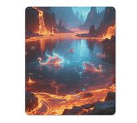 Magic Lava Lake Square Mouse Pad | Durable Rubber Non-Slip Mouse Mat,Portable Computer Accessory for desktops laptops and daily computer-using moments