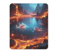 Magic Lava Lake Square Mouse Pad | Durable Rubber Non-Slip Mouse Mat,Portable Computer Accessory for desktops laptops and daily computer-using moments