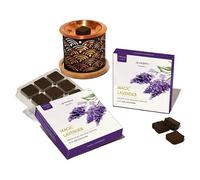 Magic Lavender Incense Bricks (2 x 9 Bricks) & Rainbow Exotic Burner by Aromafume | Made with Pure Lavender | Ideal for Meditation, Relaxation, or Yoga | Natural, Low Smoke, Non-toxic Incense Bricks