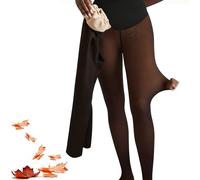 Magic Leggings for Women, New Compression Band & One Seam Option, Magic Fleece Lined Leggings,Shaping Snatch Waist Stay Warm (Bronze,L/XL)
