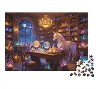 Magic Library 1000 Piece Jigsaw Puzzle Recycled Paper Fantasy Craft Puzzles for Elderly Fun And Challenging Family Game Perfect for Holiday Blessings 52x38cm/1000pcs