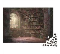 Magic Library-Vines, Pink Flowers Puzzle 1000pcs (75x50cm) Puzzles, Die Für Erwachsene Und Personen Ab 14 Jahren Geeignet Sind