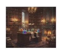 Magic Library Wooden Jigsaw Puzzles for Adults 35/70/120/200/300/5001000 Pieces - Art for Wall Decor - Durable Poplar Wood, Zero Dust, UV Vibrant Print - Family Group Activity & Unique Gift