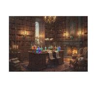 Magic Library Wooden Jigsaw Puzzles for Adults 35/70/120/200/300/5001000 Pieces - Art for Wall Decor - Durable Poplar Wood, Zero Dust, UV Vibrant Print - Family Group Activity & Unique Gift