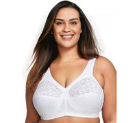 Glamorise MagicLift Cotton Support Wirefree Bra 1001 (Women's & Women's Plus) White