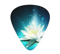 Magic Lotus Floral 12 Pcs Guitar Picks, 0.46mm/0.71mm/0.96mm Thickness, Guitar Plectrum With Storage Case For Acoustic-Electric Guitar Ukulele Bass