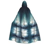 Magic Lotus Floral Adult Hooded Cloak - Costume Cosplay, Wizard Themed Cloak - Perfect for Halloween, Easter & Carnival Parties