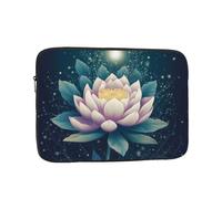 Magic Lotus Floral Laptop Sleeve for Women Men, 17 Inch Waterproof Laptop Bag Lightweight Notebook Computer Cover Bag