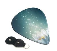 Magic Lotus Floral Printed Guitar pick Guitar Plectrums for Acoustic Guitar Electric Guitar Bass Guitar - Guitar Accessories - 6 Pack 0.71mm