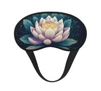 Magic Lotus Floral Sleep Mask for Women Men Soft Travel Eye Mask with Adjustable Straps Sleeping Eye Shade Cover for Travel Yoga Nap Sleeping