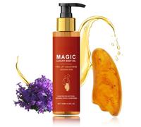 Magic Luxury Body Oil for Women - Glow Remedy Oil with Gua Sha Tool | Skin Tightening Body Moisturiser & After-Shower Massage for Dry Skin, Rose & Lavender, Visibly Reduces Fine Lines