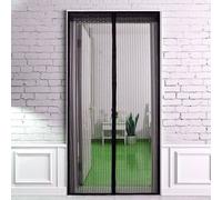 Magic Magnetic Door Mesh Black Anti Bug Insect Fly Curtain Screen 83x3