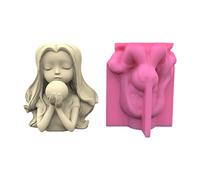 Magic-Maid Silicone Flower Pot Mold Concrete Candlestick Holder Planter Cement Clay Molds