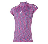 Magic Marine Womens Cube Short Sleeve Rashvest - Pink Melee L