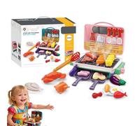 Magic Meals Sensory Kitchen, Kids Sensory Kitchen with Realistic Sizzle & Smoke Sounds, Kid BBQ Grill Toy Playset with Color Changing Food, BBQ Toys for Toddlers pink