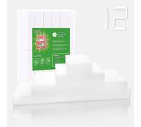 Magic Melamine Sponge Eraser, 12 Pack 2X Density Magic Cleaning Erasers in Bulk Extra Durable & Long Lasting, Multi-Functional Melamine Foam Sponges for Bathroom Window Shoes Kitchen