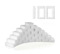 Magic Melamine Sponge Eraser, 2X Density Magic Cleaning Erasers in Bulk Extra Durable & Long Lasting, Multi-Functional Melamine Foam Sponges for Bathroom Window Shoes Kitchen (100)
