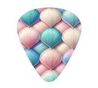 Magic-Mermaid-Fishscale-Pattern 12 Pack Guitar Picks With 3 Thicknesses And Storage Box, Abs Plectrums For Electric Bass Guitar Players