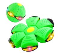 Magic Meta Ball, Magic Flying Ball Saucer, 2-in-1 Children's Bouncing Ball with LED Light, Interactive Flying Saucer Bouncing Balls with 6 Lights for Parent-Child Games (Green)