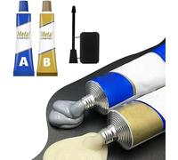 Magic Metal Cast Iron Magic Repair Glue,Magic Welding Glue 2 Bottles,Industrial Heat Resistance Cold Weld Metal Repair Paste,for Metal,Plastic,Wood,Concrete-Miracle Welding Glue