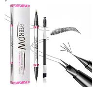 Magic Microblading Eyebrow Contouring Pencil - Eyebrow Pen,Brow Pencil 2-in-1 Dual-Ended - Precise Waterproof Brow Pen 2 Tipped Precise Waterproof With A Micro-Fork Tip Applicator