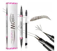 Magic Microblading Eyebrow Contouring Pencil - Eyebrow Pen,Brow Pencil 2-in-1 Dual-Ended - Precise Waterproof Brow Pen 2 Tipped Precise Waterproof With A Micro-Fork Tip Applicator