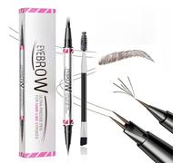 Magic Microblading Eyebrow Contouring Pencil - Eyebrow Pen,Brow Pencil 2-in-1 Dual-Ended - Precise Waterproof Brow Pen 2 Tipped Precise Waterproof With A Micro-Fork Tip Applicator