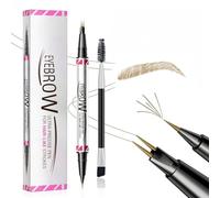 Magic Microblading Eyebrow Contouring Pencil - Eyebrow Pen,Brow Pencil 2-in-1 Dual-Ended - Precise Waterproof Brow Pen 2 Tipped Precise Waterproof With A Micro-Fork Tip Applicator