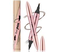 Magic Microblading Eyebrow Contouring Pencil - Microblading Eye Brow Contouring Pen - Precise Waterproof Brow Pen 4 Tipped Precise Waterproof With A Micro-Fork Tip Applicator 2-in-1