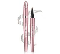 Magic Microblading Eyebrow Pencil, Waterproof Eyebrow Pen with Micro-Fork Tip, Long-Lasting Dark Brown Brow Pencil Brow Tint Natural Eyebrow Dye Pen for Smudgeproof Eyebrows (Dark Brown)