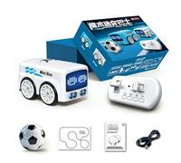 Magic Mini Bus, 2026 Smart Voice & Gesture Control Sensor Car, Auto-Avoidance Follow Mode, Car Follows Line, LED Expression Desktop Toy Vehicle (White)
