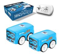 Magic Mini Rc Bus, 2026 New Remote Control City Buses, Gen Voice & Gesture Control, Smart Following, Auto-Avoidance, Expression Light Adjustment, Desktop Electronic Vehicle Toy (Blue*2)