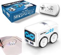 Magic Mini Rc Bus, 2026 Upgraded RC Remote Control Sensor Car Gestures Follow Small Vehicle Automatic Avoidance Patrol Line Driving Desktop Toy Car Expression Light Adjustment (white)