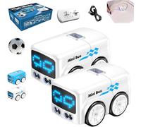 Magic Mini Rc Bus, 2026 Upgraded RC Remote Control Sensor Car Gestures Follow Small Vehicle Automatic Avoidance Patrol Line Driving Desktop Toy Car (2*White)