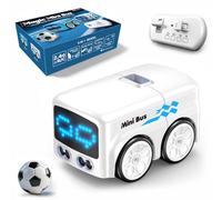 Magic Mini Rc Bus, 2026 Upgraded Rc Remote Control Sensor Car, Gestures Follow Small Vehicle Automatic Avoidance Patrol Line Driving, Sensor Car Follows Line with LED Lights (White)